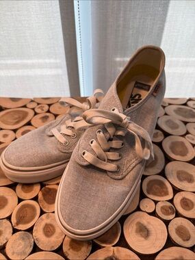 Vans Light Gray Canvas Low-Top Sneakers
